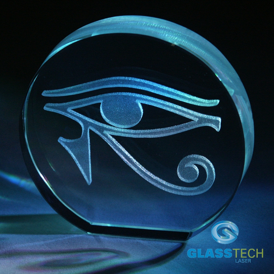 GLASS TROPHY,AWARDS,PLAQUES, EYE of Horus - 3D